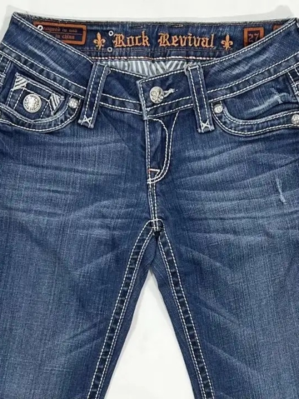 Rock Revival Women's Dark Blue Straight Leg Jeans